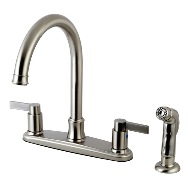 Nuvofusion FB7798NDLSP 8-Inch Centerset Kitchen Faucet with Sprayer FB7798NDLSP